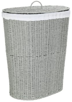 HOME 60 Litre Linen Bin - Grey